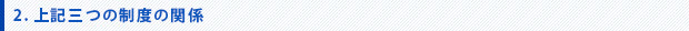 上記三つの制度の関係